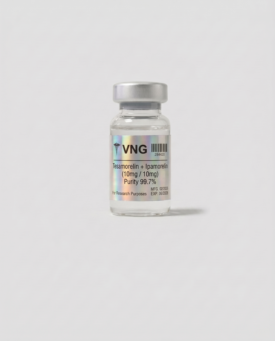 Tesamorelin + Ipamorelin research vial